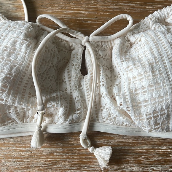 NWT Wild Fable Swim Crochet Tie Front Bralette Bikini Top SZ XL - Picture 4 of 6